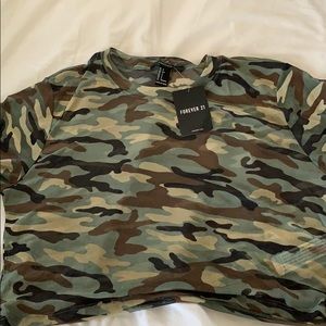 Forever 21 Tops - See through camo top Forever 21 Tops - See through camo top
